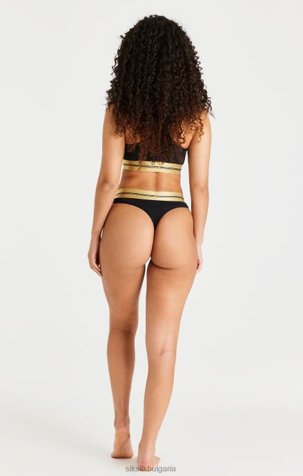 облекло SikSilk черна блузка със състезател Жени 486F8207