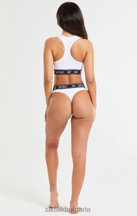 облекло SikSilk бяла блузка със състезателен гръб Жени 486F8223