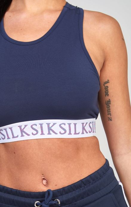 облекло SikSilk тъмносиня лента bralette Жени 486F854