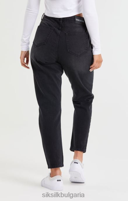 облекло SikSilk измит черен дънков плат до коляното Жени 486F8191