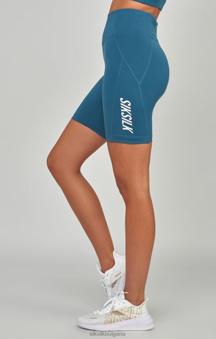 облекло SikSilk синьо-зелени спортове есенциални велосипедни къси Жени 486F8199