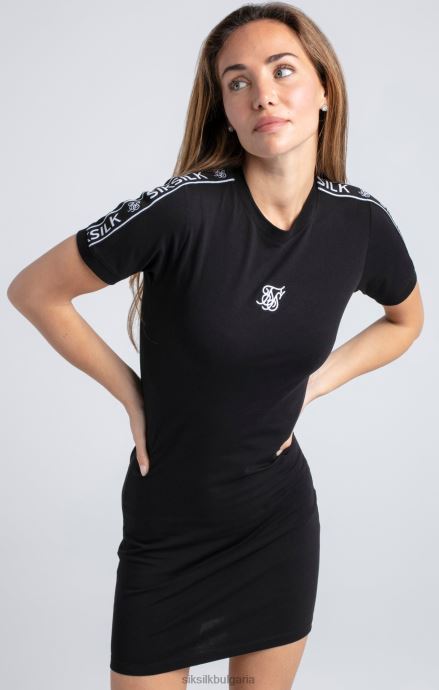 облекло SikSilk рокля по тялото с черна лента Жени 486F8142