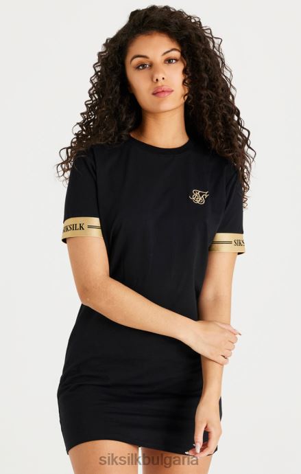 облекло SikSilk черна тениска рокля Жени 486F8143