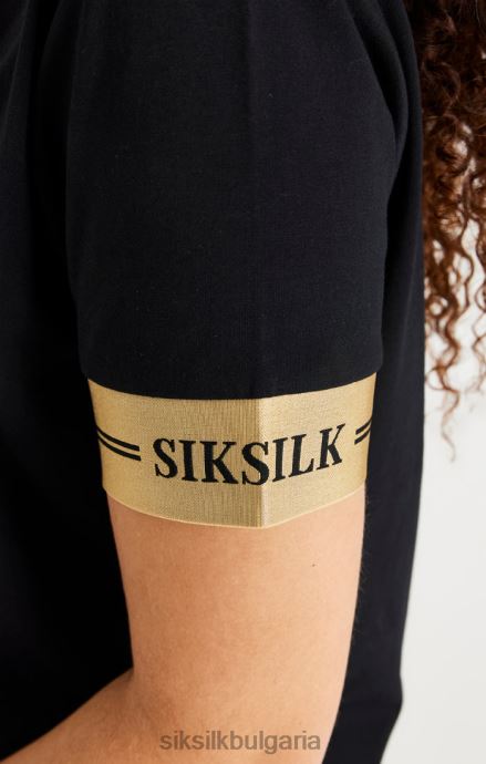облекло SikSilk черна тениска рокля Жени 486F8143