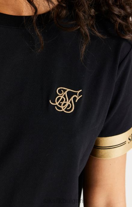 облекло SikSilk черна тениска рокля Жени 486F8143