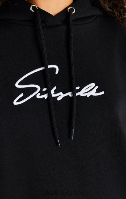 облекло SikSilk черна овърсайз рокля с качулка Жени 486F8154