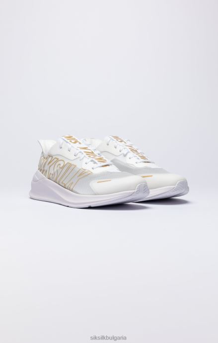 обувки SikSilk тренажор за изпълнение на мако в бяло и злато Жени 486F8253
