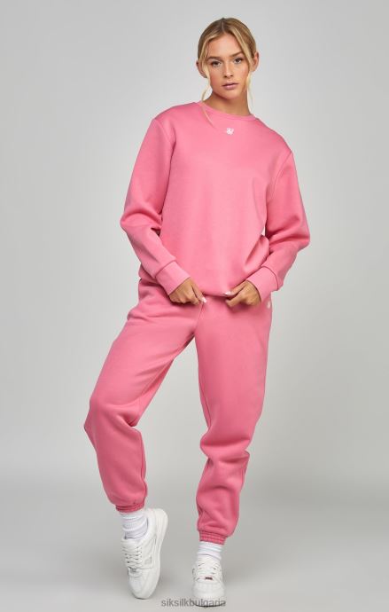 облекло SikSilk розов есенциален суичър Жени 486F8103