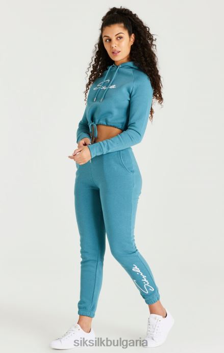 облекло SikSilk тъмнозелено изрязана качулка Жени 486F8120