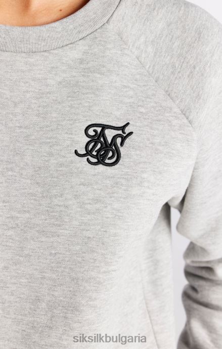 облекло SikSilk суичър от сив мергел Жени 486F8121