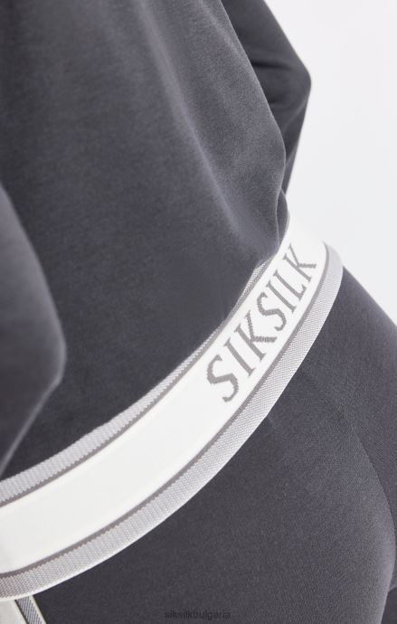 облекло SikSilk сиво горнище с цип Жени 486F881