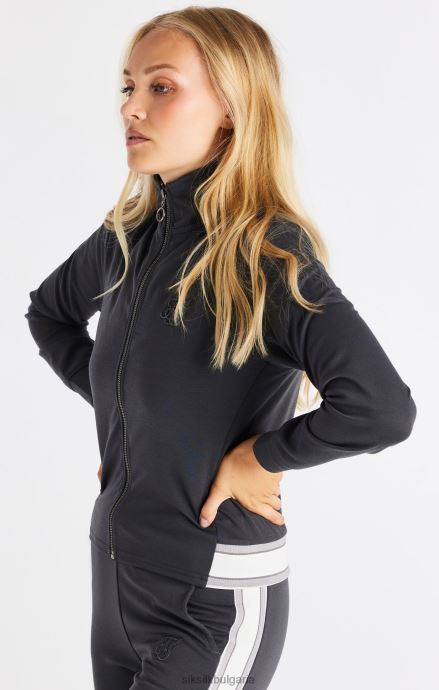 облекло SikSilk сиво горнище с цип Жени 486F881