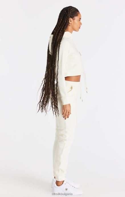 облекло SikSilk съкратена качулка в цвят екрю Жени 486F886