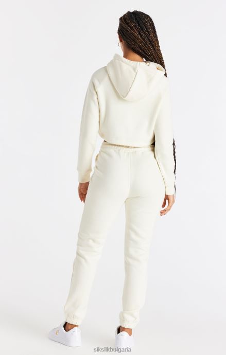 облекло SikSilk съкратена качулка в цвят екрю Жени 486F886