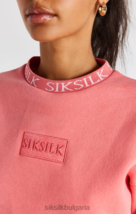 облекло SikSilk суитшърт коралов екипаж Жени 486F888