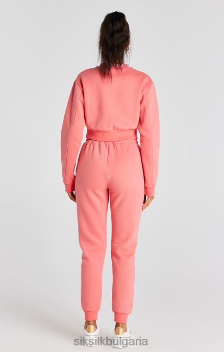 облекло SikSilk суитшърт коралов екипаж Жени 486F888