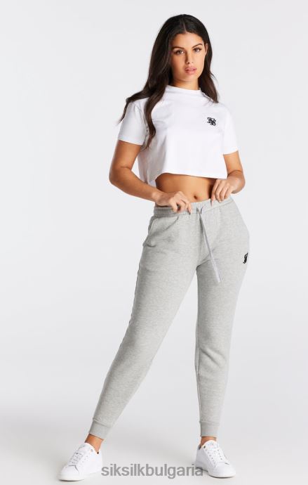 облекло SikSilk бяла кратка тениска от есенциална форма Жени 486F824