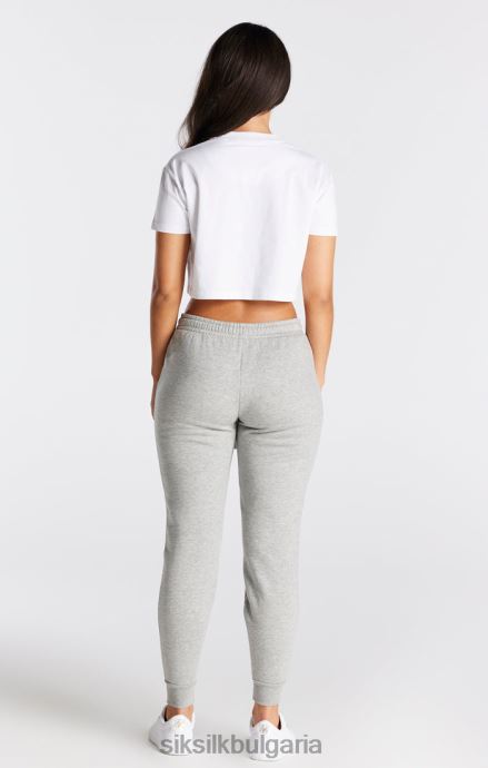 облекло SikSilk бяла кратка тениска от есенциална форма Жени 486F824