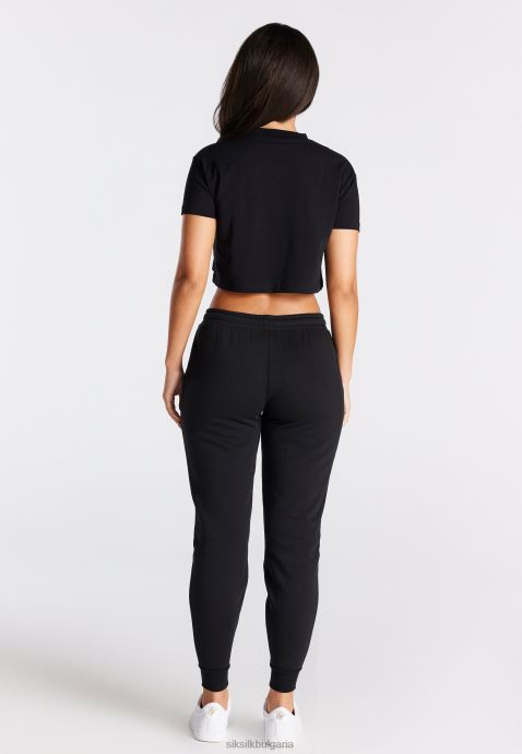 облекло SikSilk черна кратка тениска етерична форма Жени 486F825