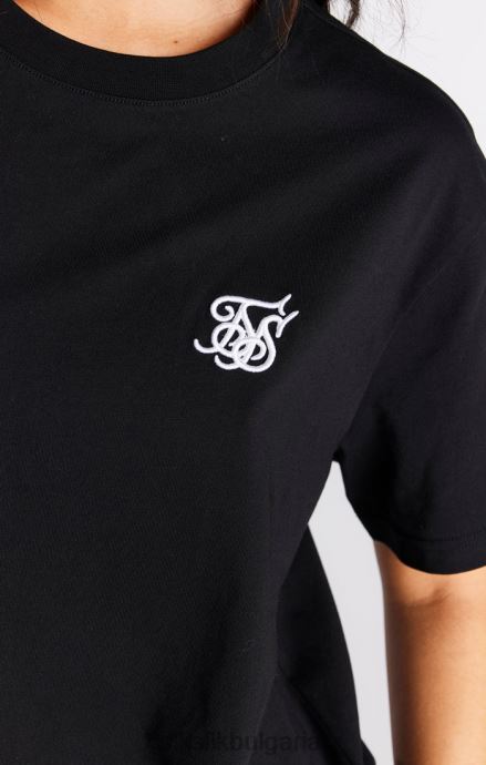 облекло SikSilk черна тениска за гадже Жени 486F840