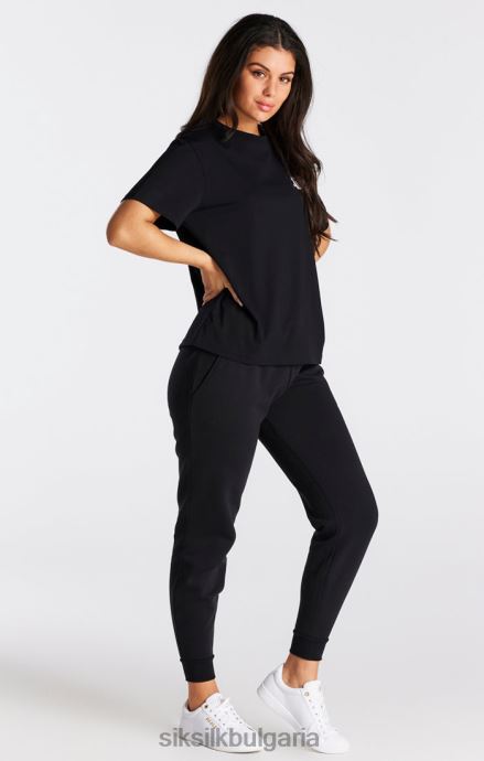 облекло SikSilk черна тениска за гадже Жени 486F840