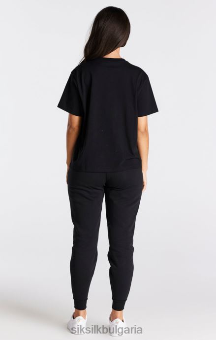 облекло SikSilk черна тениска за гадже Жени 486F840