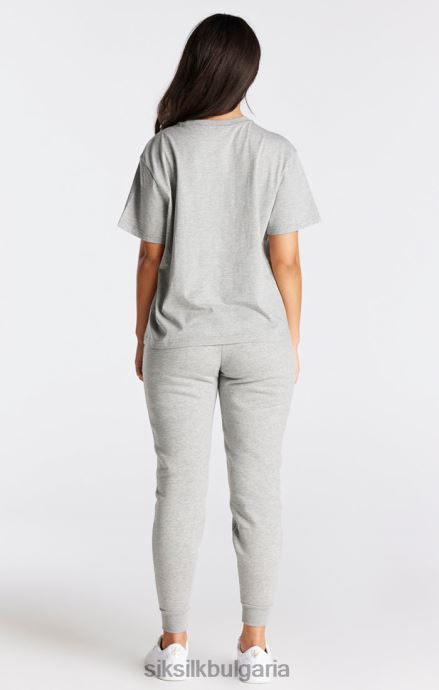 облекло SikSilk тениска за гадже със сив мергел Жени 486F841