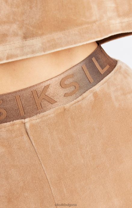 облекло SikSilk златна велурена изрязана тениска Жени 486F842