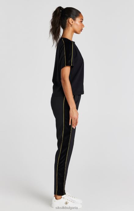 облекло SikSilk черна тениска Жени 486F849