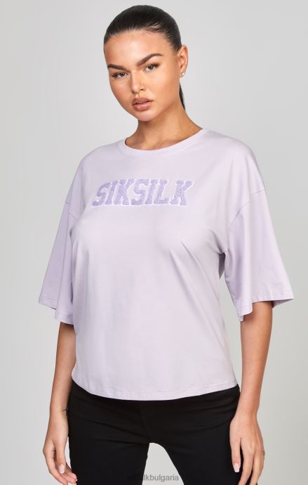 облекло SikSilk лилава тениска с лого на университета Жени 486F855