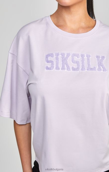 облекло SikSilk лилава тениска с лого на университета Жени 486F855