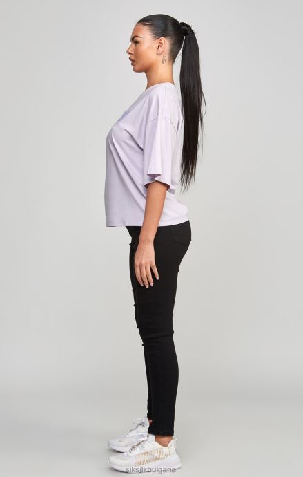 облекло SikSilk лилава тениска с лого на университета Жени 486F855