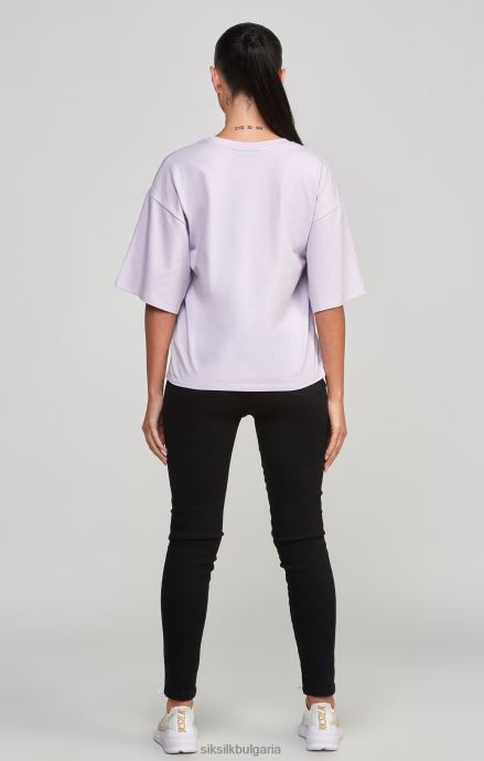 облекло SikSilk лилава тениска с лого на университета Жени 486F855