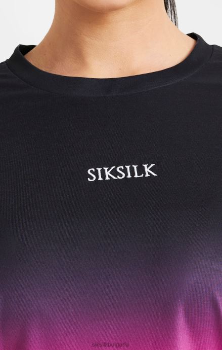 облекло SikSilk розова тениска с избледняване Жени 486F856