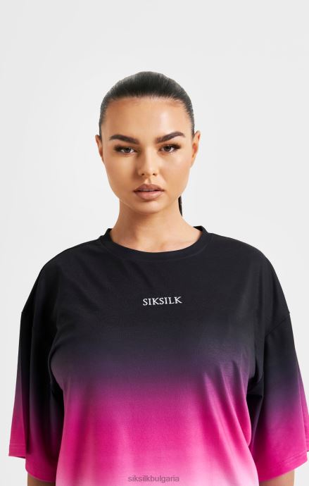 облекло SikSilk розова тениска с избледняване Жени 486F856