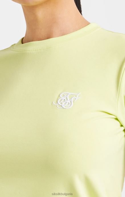 облекло SikSilk тениска с жълта лента Жени 486F859