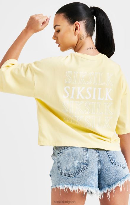 облекло SikSilk тениска с лого с повторение на лимон Жени 486F870