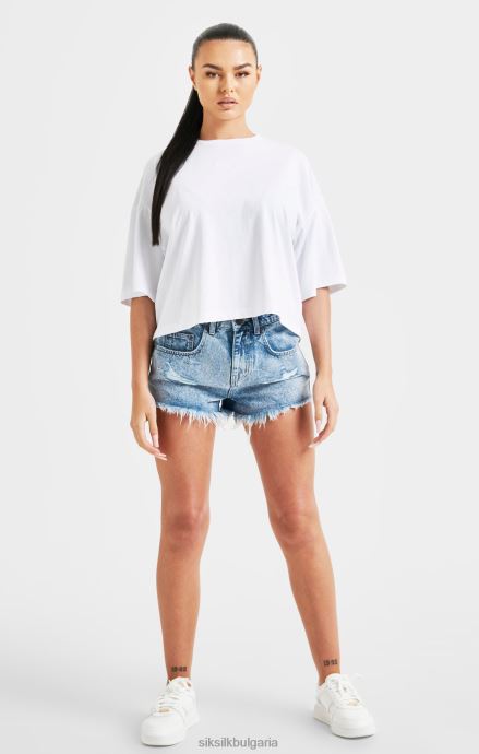 облекло SikSilk бяла маркова тениска Rainbow Жени 486F847