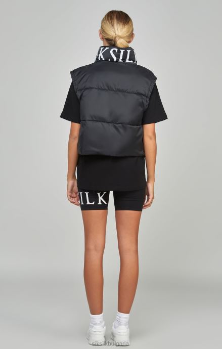 облекло SikSilk черна изрязана жилетка Жени 486F8132