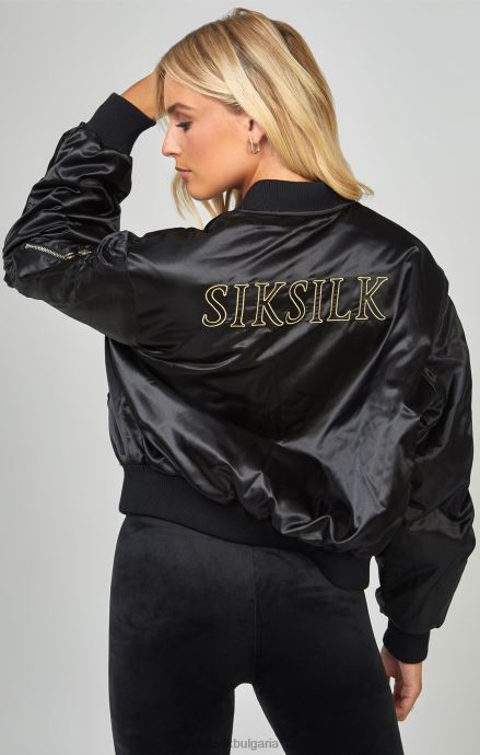 облекло SikSilk голям блясък бомбър яке Жени 486F8136