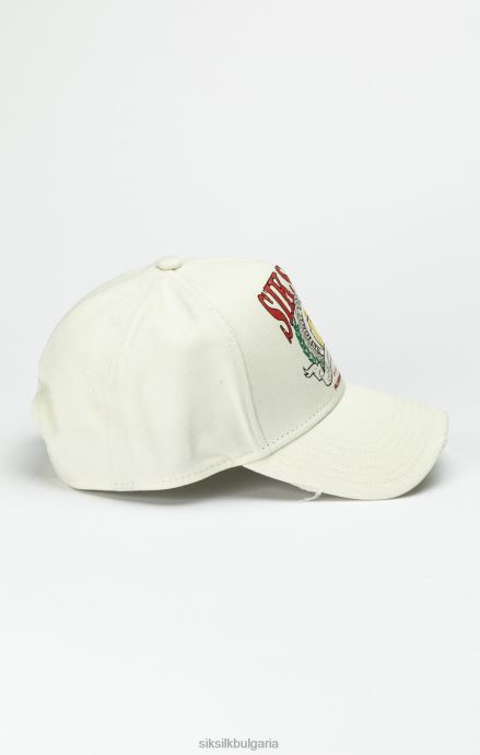аксесоар SikSilk екрю университетска шапка на камион унисекс 486F8228