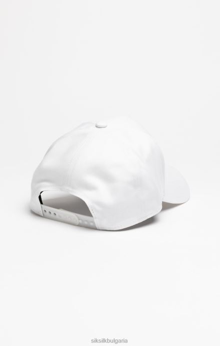 аксесоар SikSilk шапка на камион с бяла флорална бродерия унисекс 486F8234