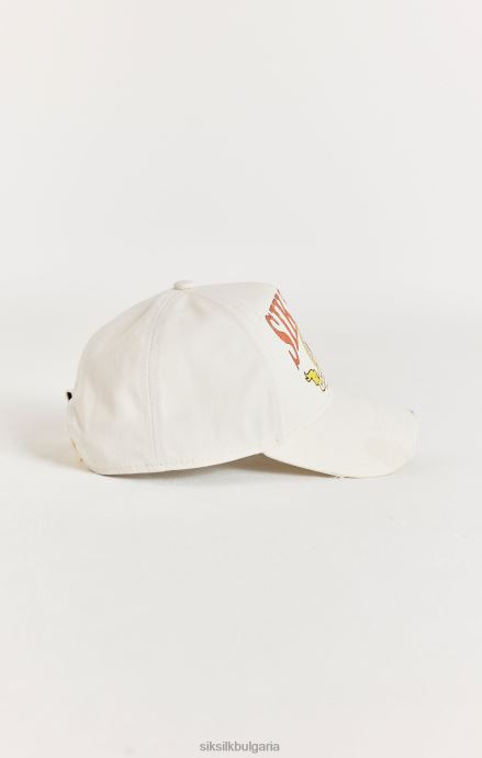 аксесоар SikSilk екрю ретро проблемна шапка за шофьор на камион унисекс 486F8240