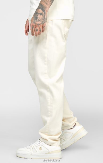 облекло SikSilk екрю спокоен деним дънки мъже 486F8545