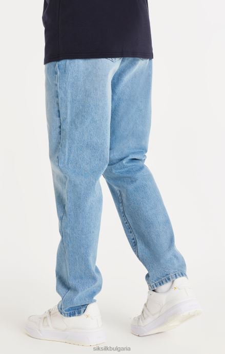 облекло SikSilk син прав деним мъже 486F8548