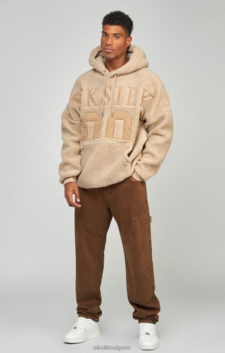 облекло SikSilk кафяв прав кроен дърводелски деним мъже 486F8549