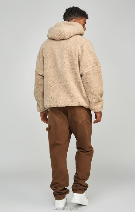 облекло SikSilk кафяв прав кроен дърводелски деним мъже 486F8549