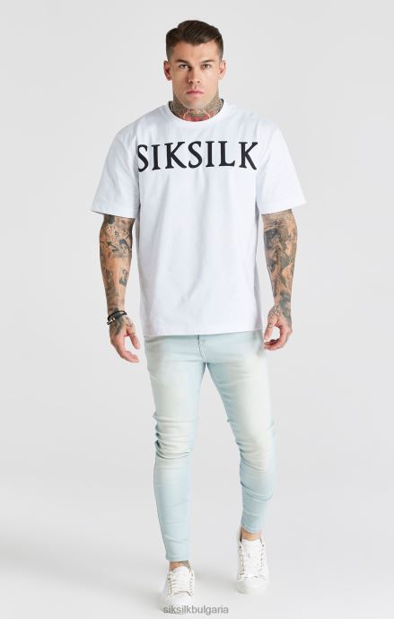 облекло SikSilk светлосин есенциален тесни дънки мъже 486F8552