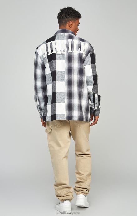 облекло SikSilk екрю права кройка дърводелски деним мъже 486F8555