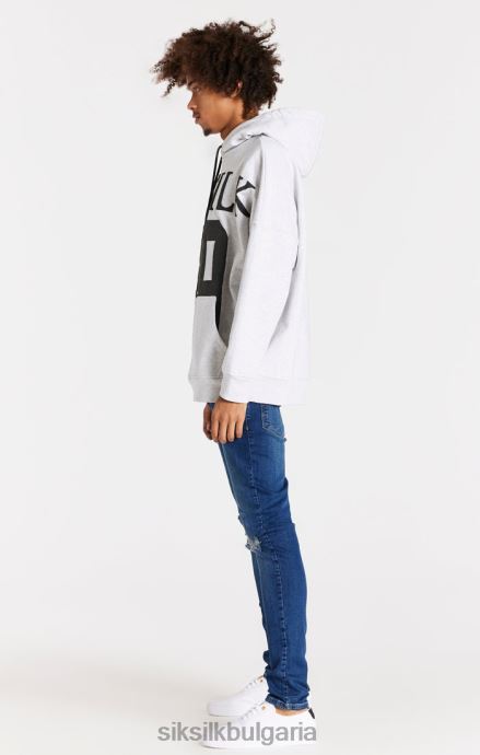 облекло SikSilk сини изтъркани тесни дънки мъже 486F8563